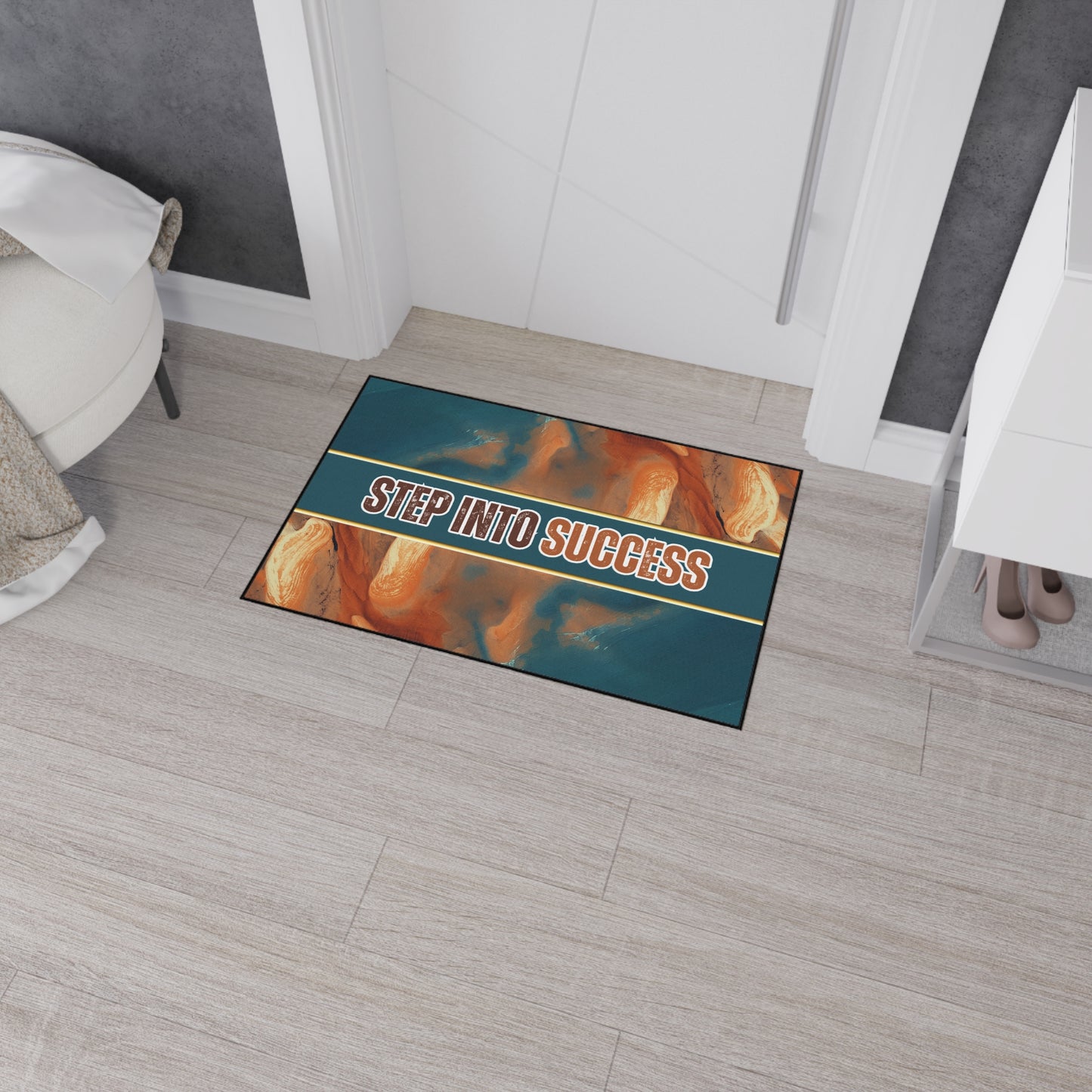 Step Into Success | 24" x 36" Custom Rug | Real Estate Swag Co.