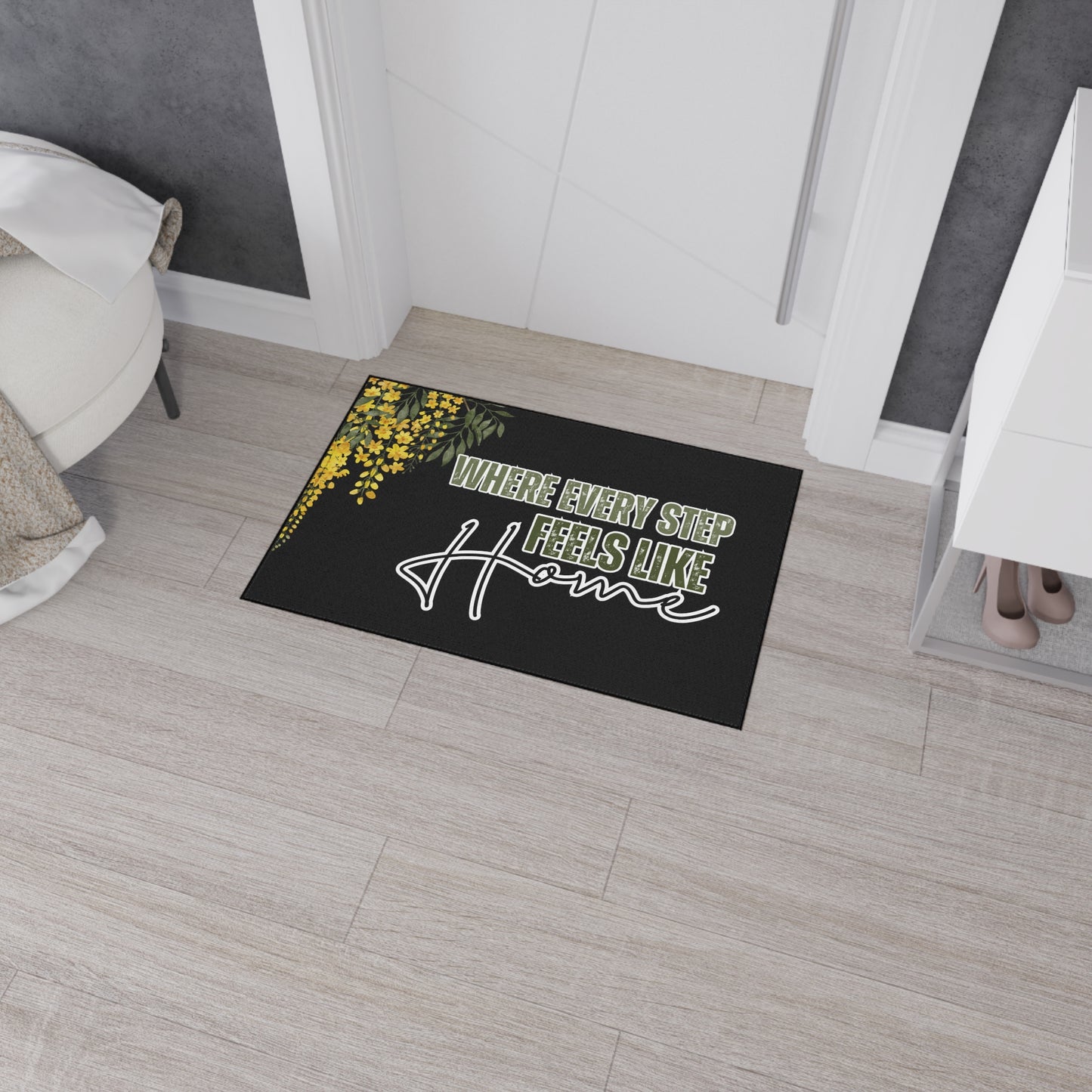 Where Every Steps Feels Like Home | 24" x 36" Custom Rug | Real Estate Swag Co.