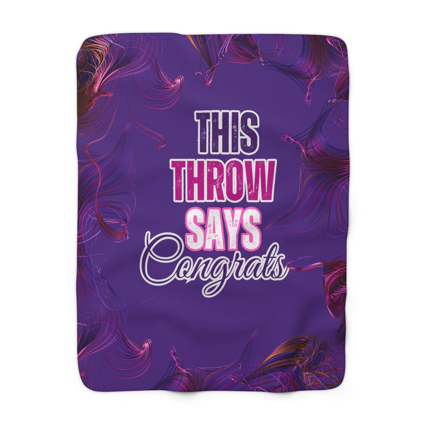 This Throw Says Congrats | Custom Blankets | Real Estate Swag Co.