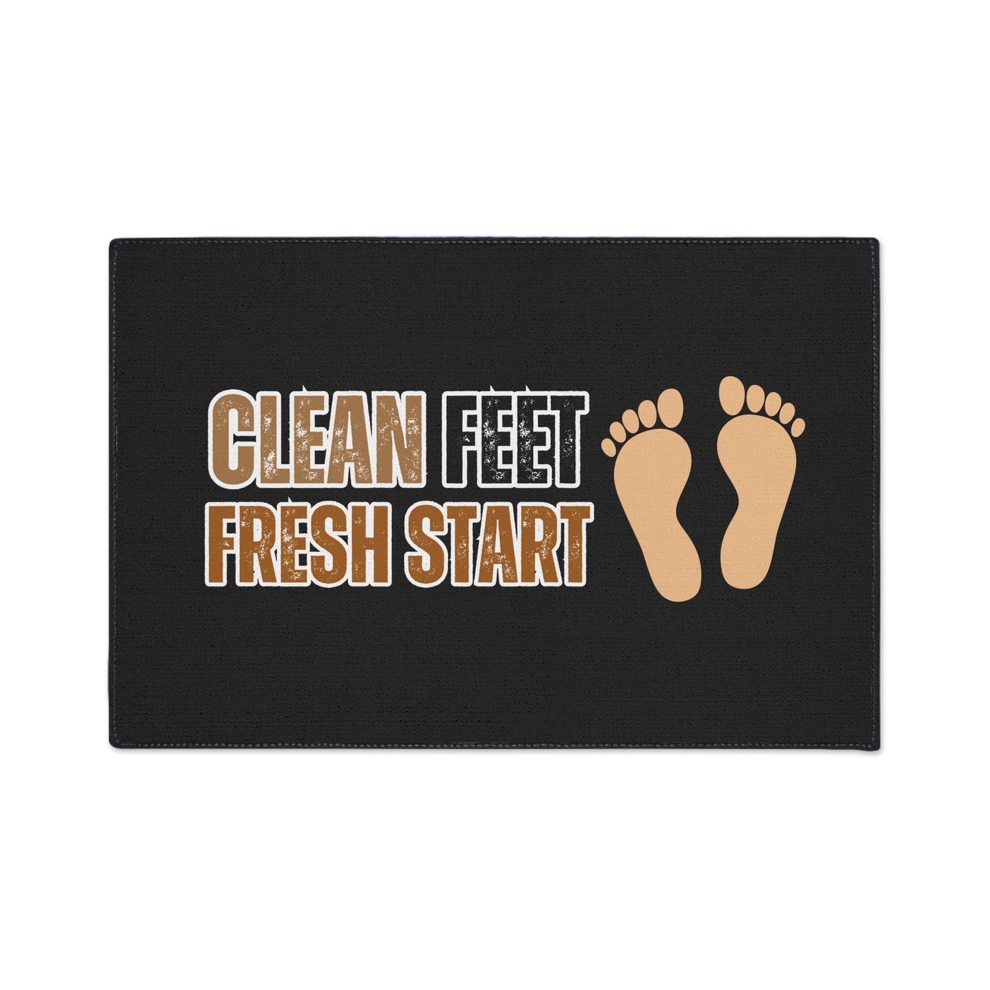 Clean Feet, Fresh Start | 24" x 36" Custom Rug | Real Estate Swag Co.
