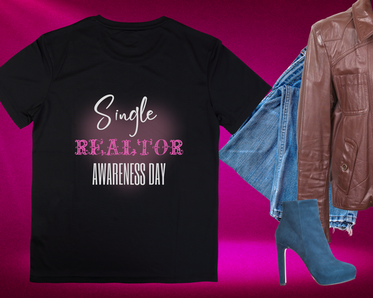 Single Realtor Valentine T-Shirt (Black)