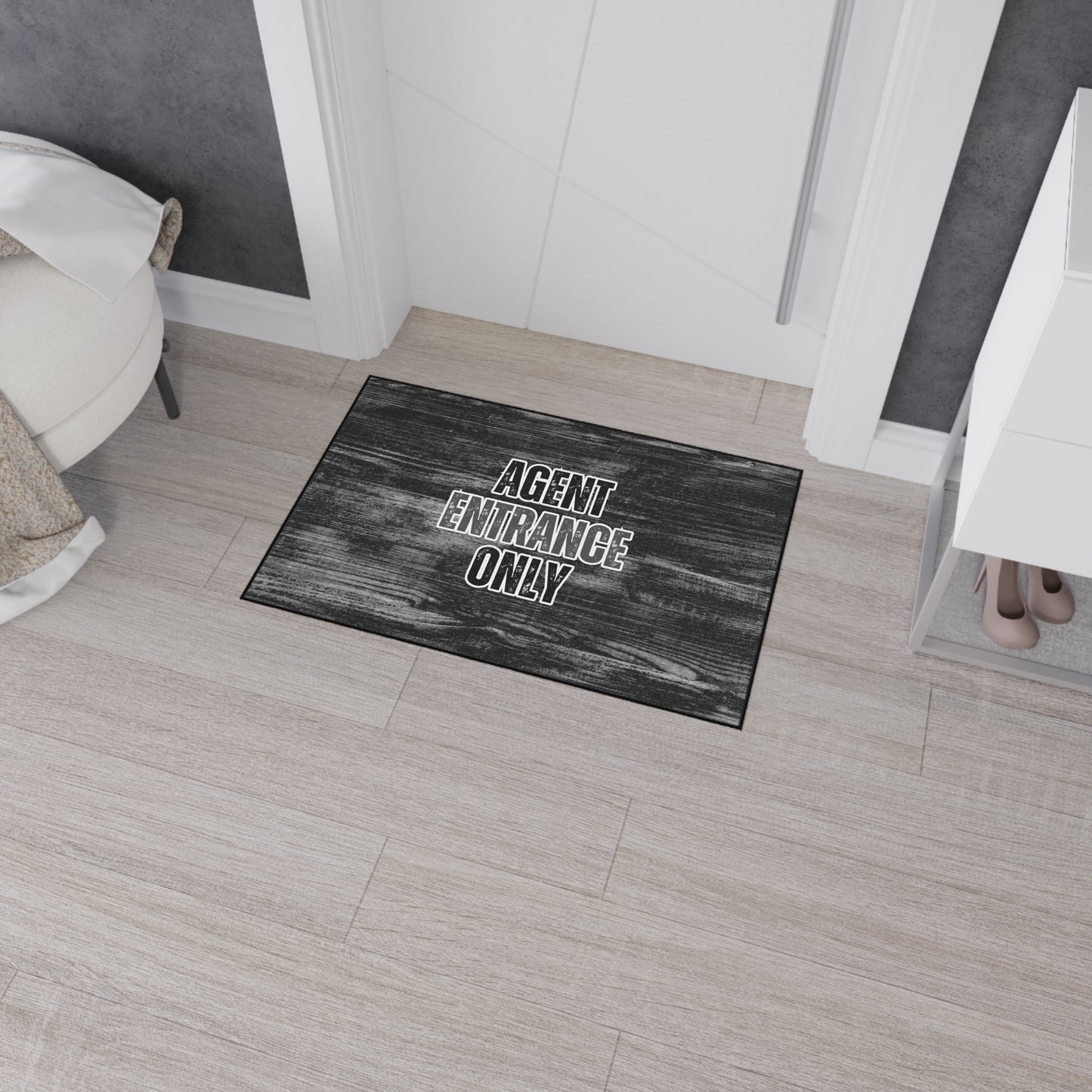 Agent Entrance Only | 24" x 36" Custom Rug | Real Estate Swag Co.