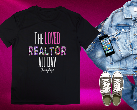 The Loved Realtor Valentine T-shirt (Black)