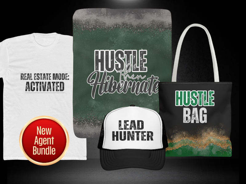 New Agent Starter Bundle – “Real Estate Mode” Shirt, Blanket, Tote & Lead Hunter Mug