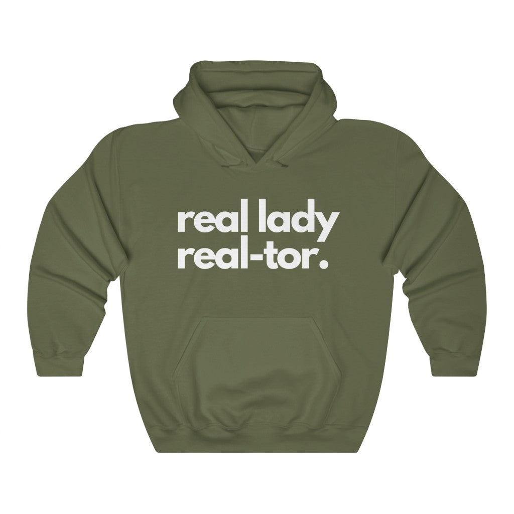 Real Lady, Real-tor Hoodie - Real Estate Swag Company