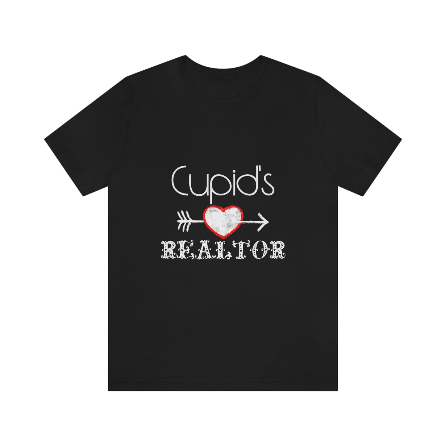 Cupid's Realtor Valentine T-shirt (Black)