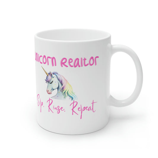Unicorn Realtor Sip. Rinse. Repeat - Pink