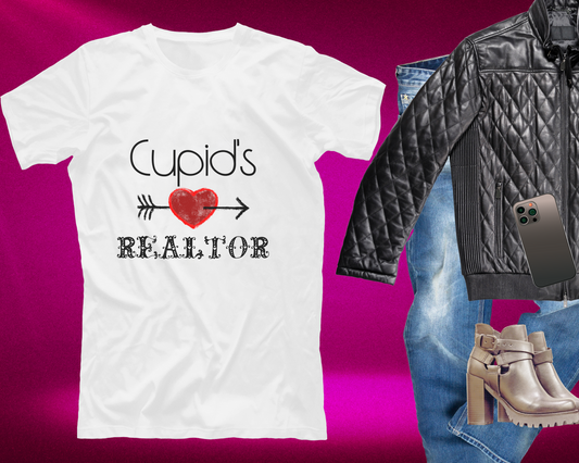 Cupid's Realtor Valentine T-shirt (White)