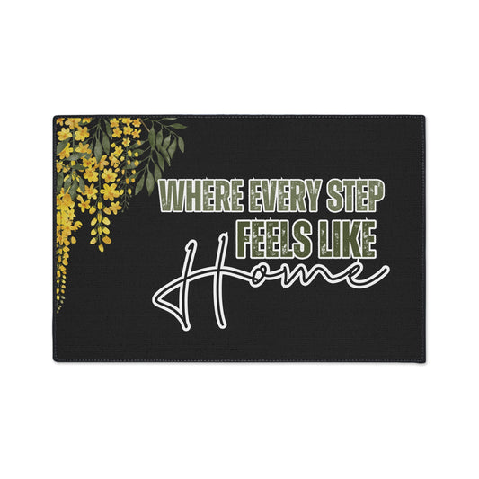 Where Every Steps Feels Like Home |  24" x  36" Custom Rug | Real Estate Swag Co.