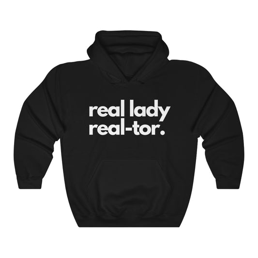Real Lady, Real-tor Hoodie - Real Estate Swag Company